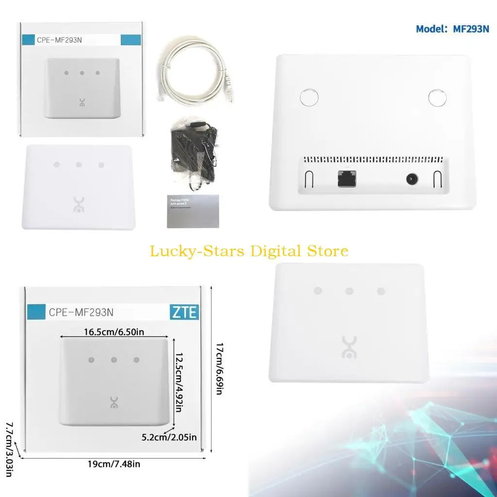 

T3EE WiFi Router 4G CAT4 Router US/EU-Plug with Card Slot RJ45 for 32 Users