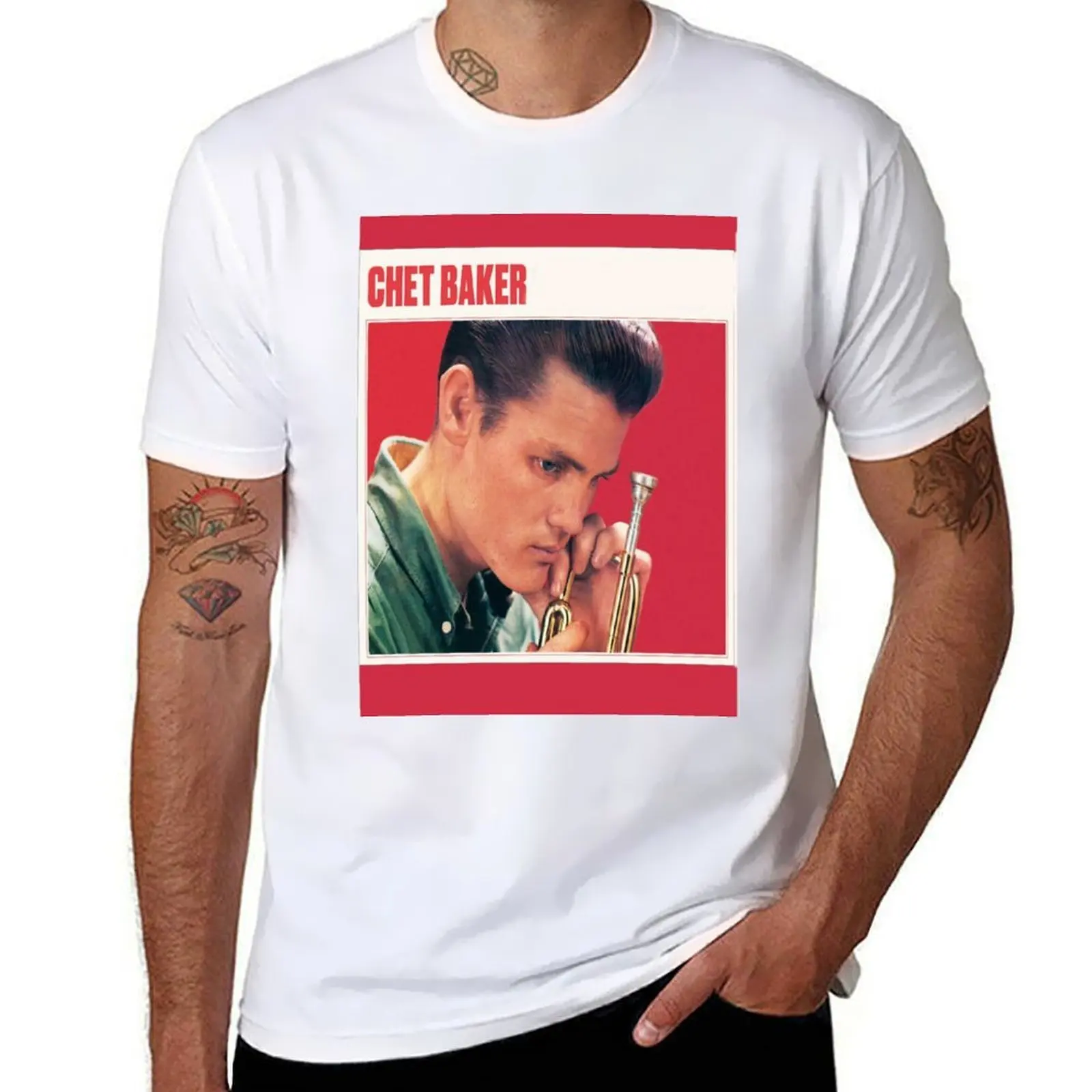 

Chet Baker T-Shirt t shirts for man graphic funny men t shirt cotton 100% T-Shirt