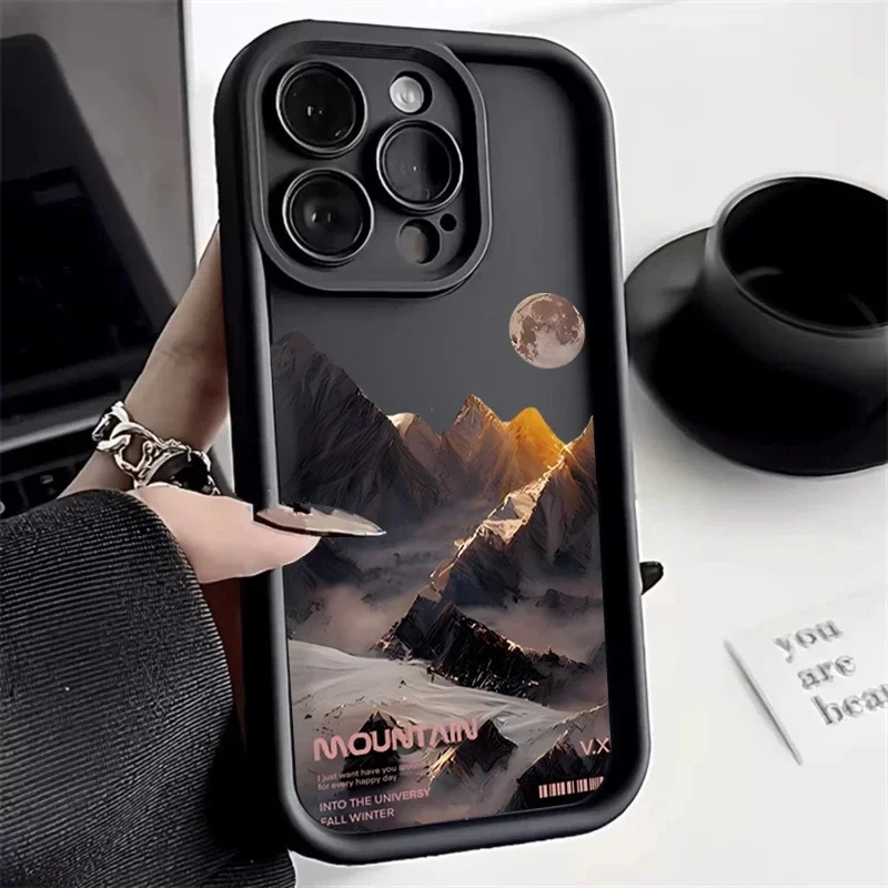 Anti-slip and anti-fall case For iPhone 11Pro 12 13 14 15ProMax XSmax XR X 7 8 14 15Plus Beautiful landscape painting phone case