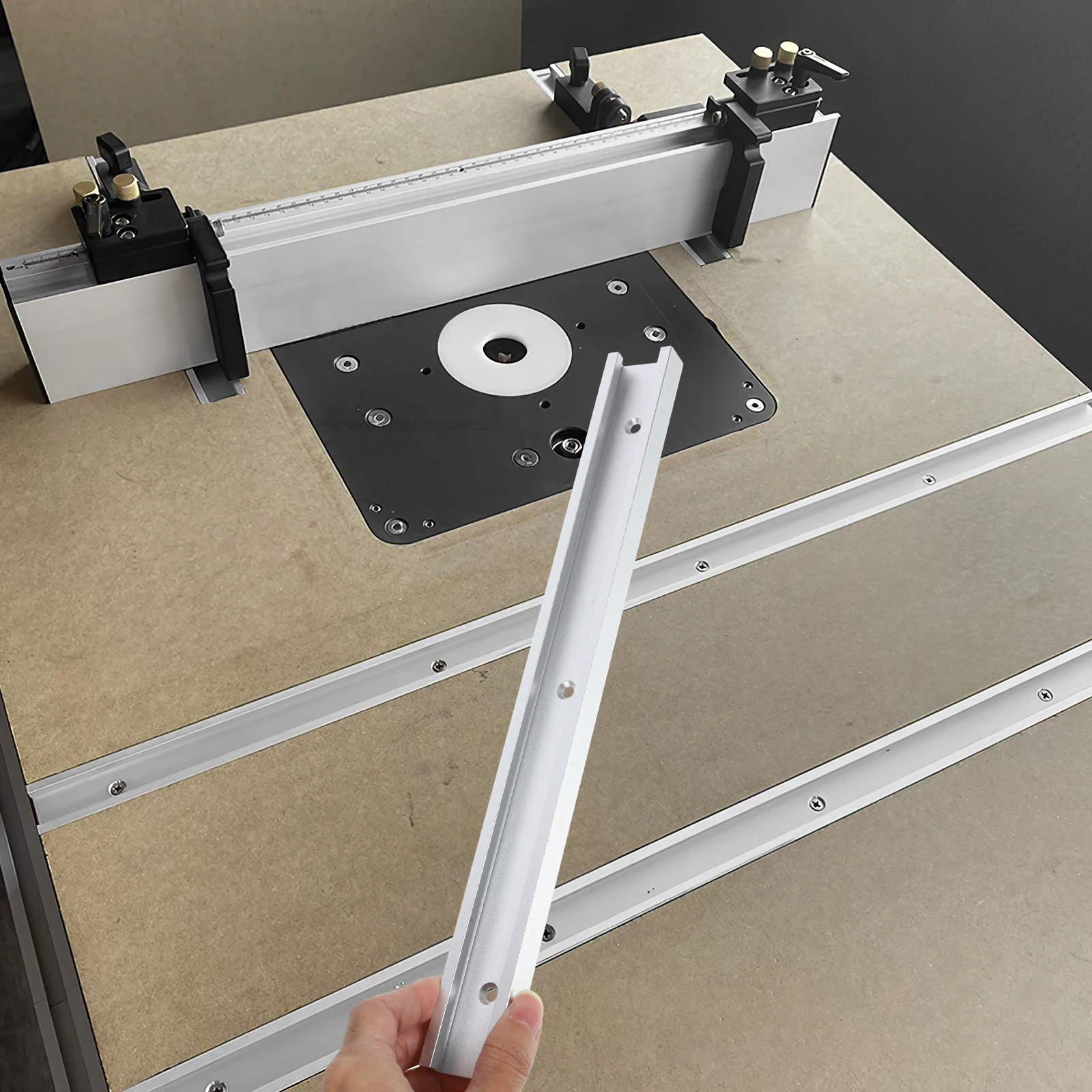 

Aluminum Alloy Slider Track 0 3M Silver Woodworking Sturdy T Track Extrusion Rail Replacement Tool Accessory Guide