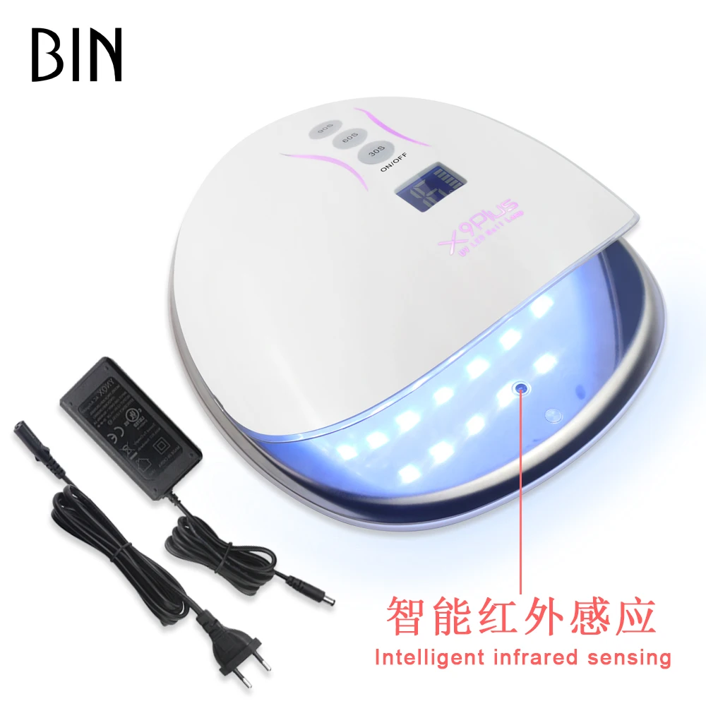 2019 new arrival 9X plus led nail lamp gel uv led li battery cordless nail lamp