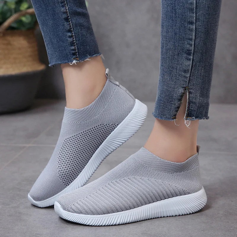 Women's Vulcanized Shoes High Quality Women's Sneaker Slip-on Flat Shoes Women's Loafers Plus Size Flat Walking