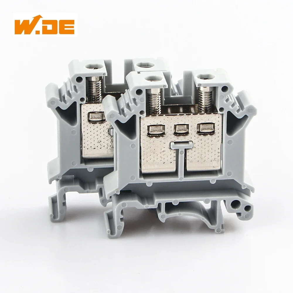 

Din Rail Terminal Blocks 10Pcs UIK-16 Universal Class Connector Screw ConnectionTerminal Strips Blocks UIK16 Wire Conductor