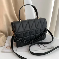 Trendy Plaid Women Shoulder Bag Fashion Chain Crossbody Bags Brand Designer Handbags and Purses Small Flap Top Handle Bags