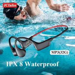 Wireless Headphones Bone Conduction Headphones IPX8 Waterproof Bluetooth Headset Wireless Earphones MP3 Swim Sports With Mic
