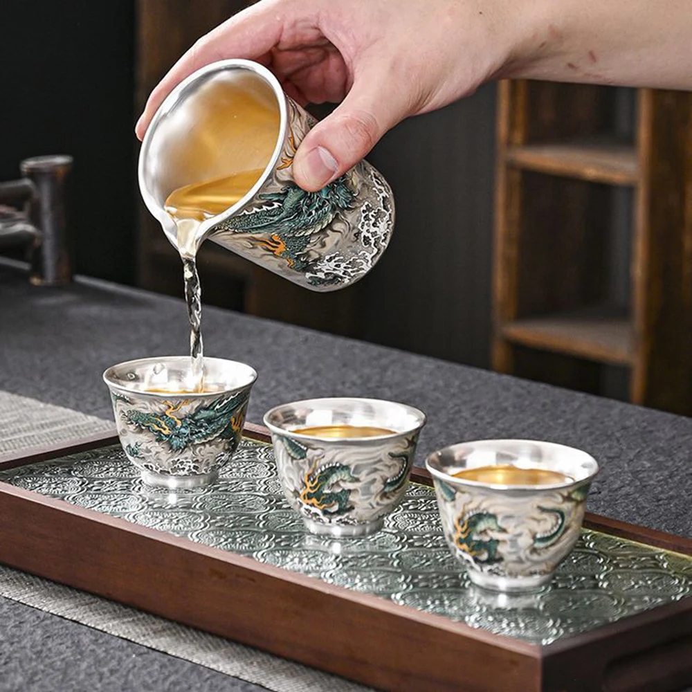 

Creative Dragon Drinking Tea Cup Exquisite Tasting Tea Cup Household Personal Cup Chinese Tea Set Master Cups Gift for Friends