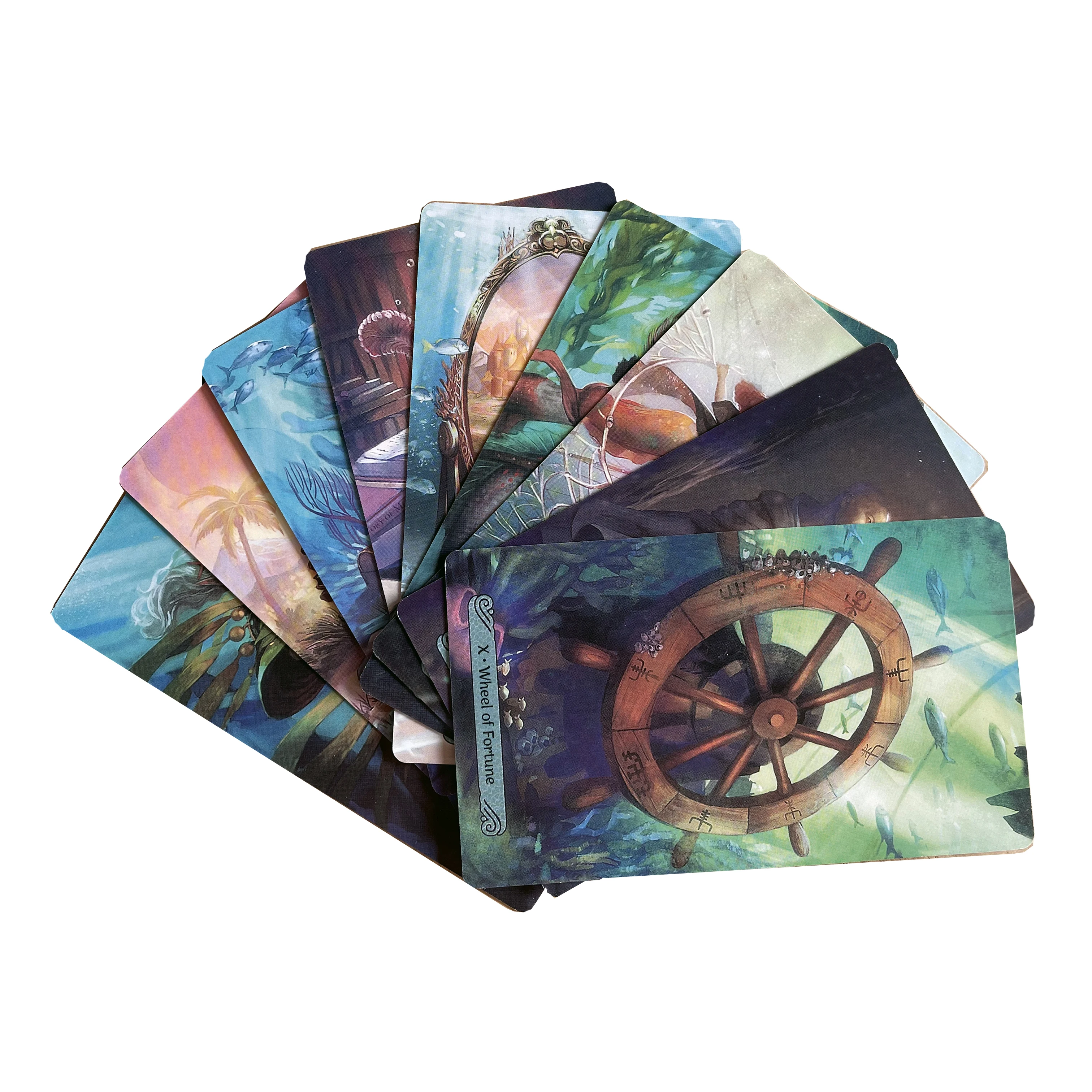 Baraja de tarot de sirena con guía para principiantes, juego de mesa, adivinación de fortuna, fiesta, entretenimiento, reunión familiar, tarjeta de