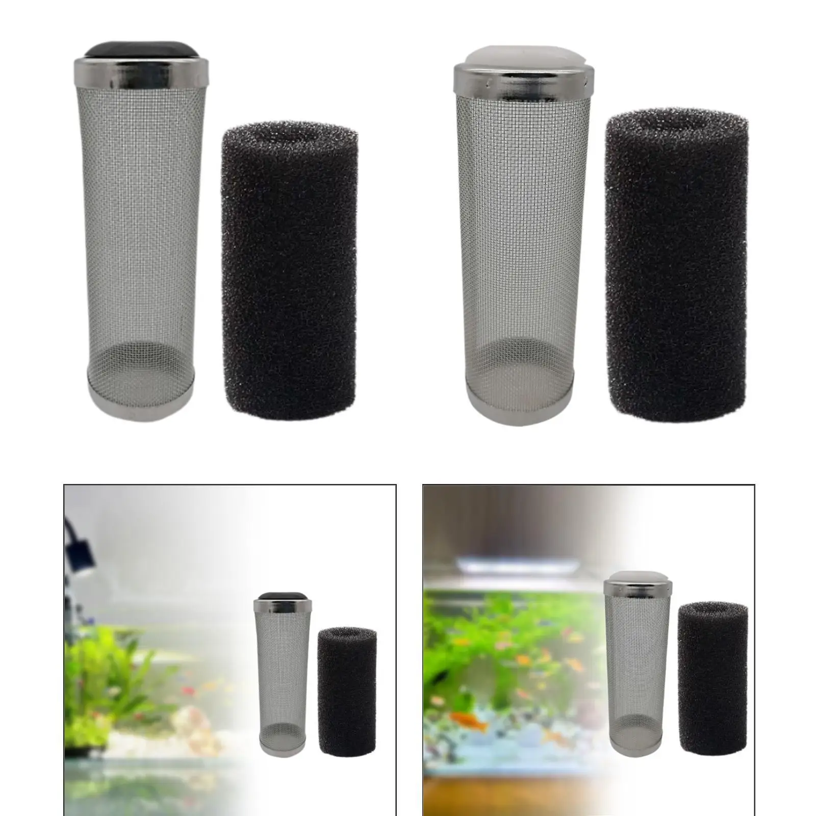 Aquarium Filter Protector Cover, Aquarium Inlet Net with Sponge, Practical
