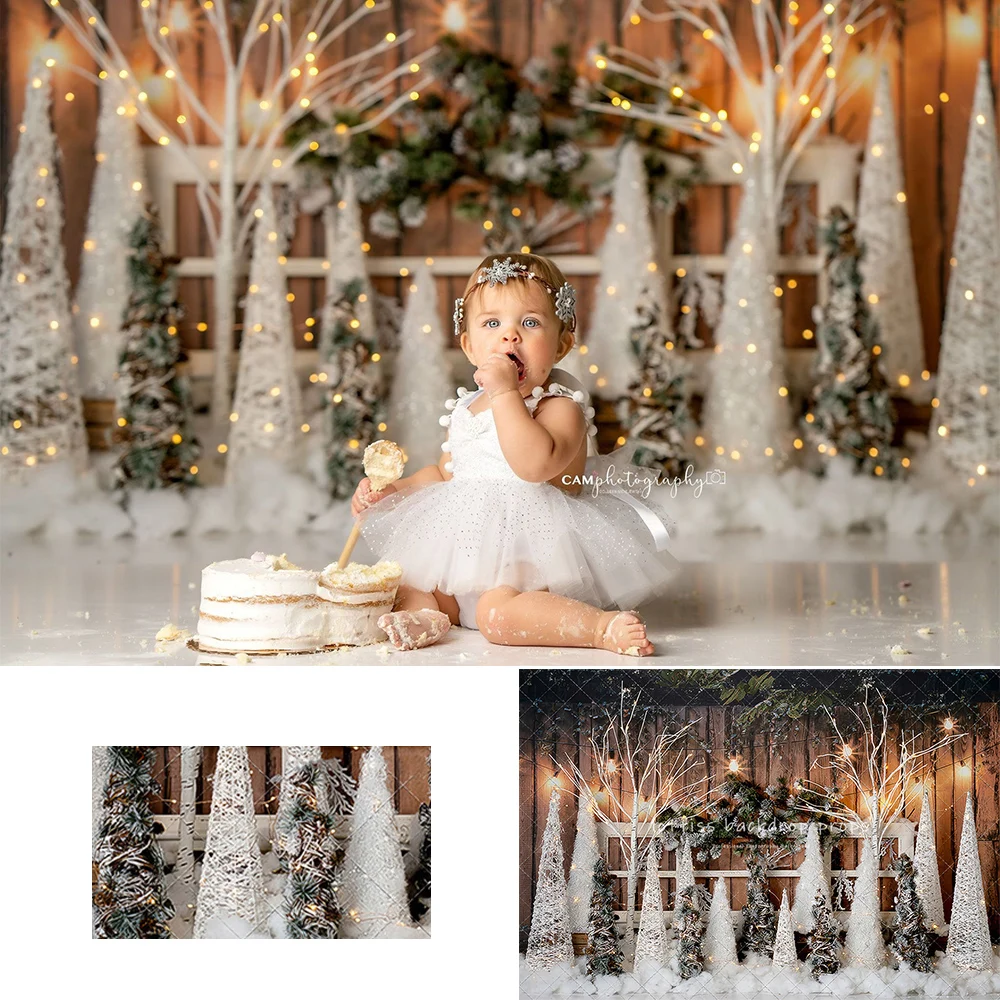 

Midnight Frost Snowy Backdrops Kids Baby Photography Child Adult Photocall Decors Winter Snowy Trees Backgrounds