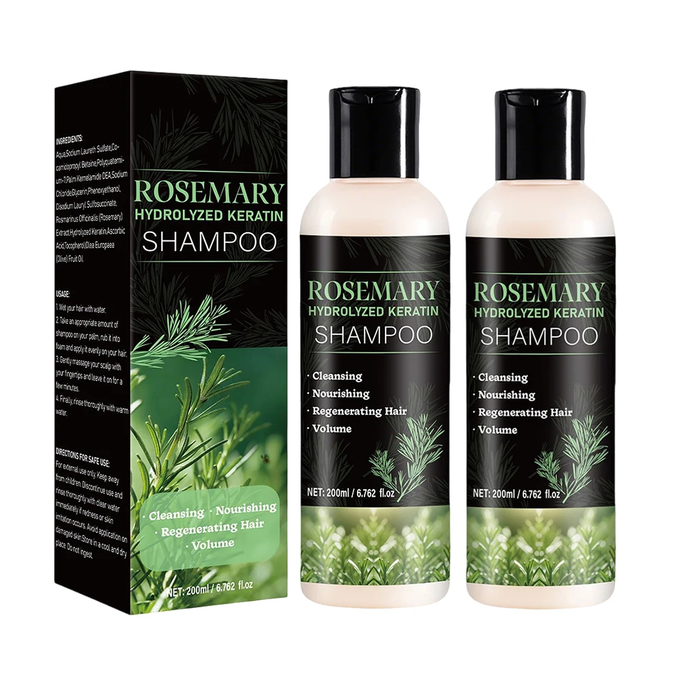 

200ml Organic Rosemary Shampoo Hair Growth for Women and Men,Natural Thickening & Strengthening Shampoo with Hydrolyzed Keratin