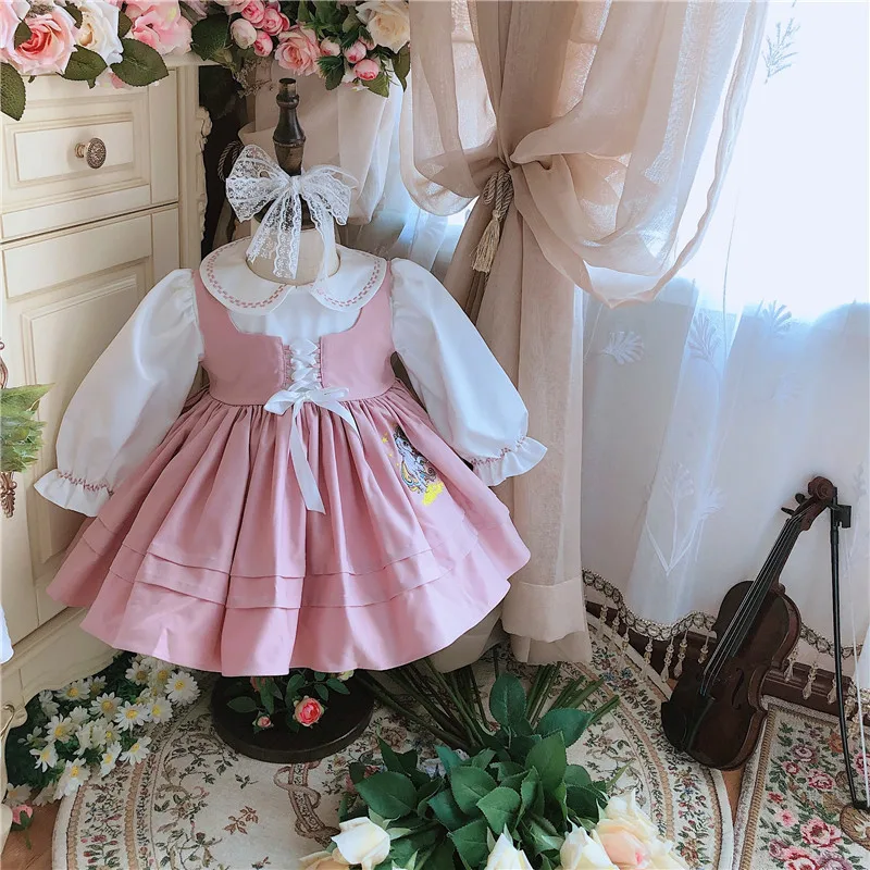 

Spring Kids Cotton Princess Dress Turkey's Sweet Retro Wedding Toddler Dress Girls Christmas Dress Easter Birthday Eid Party