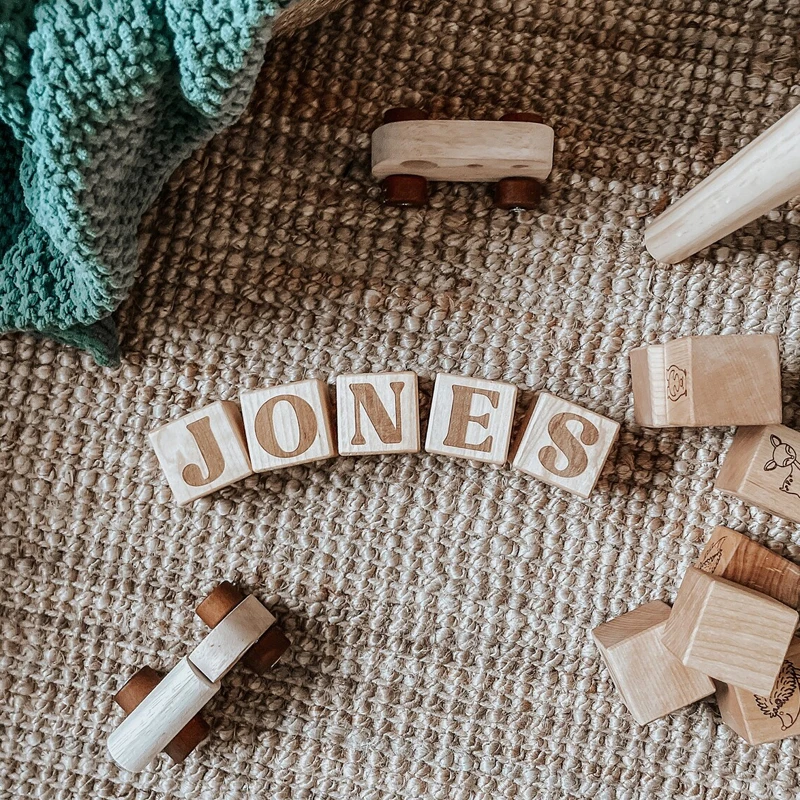 

Personalized Name Retro Wooden Baby Blocks Nursery Decorate Baby Shower Gift Newborn Photography Props Gender Reveal Accessories