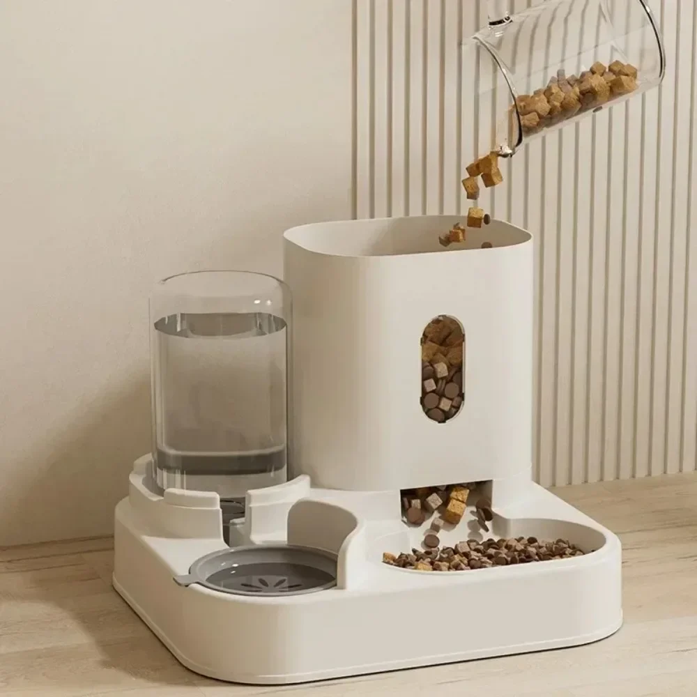 Automatic Feeder Cat Dog Food Bowl with Water Fountain Large Capacity Pet Water Dispenser for Small Dogs Cats Pet Feeder Drinker