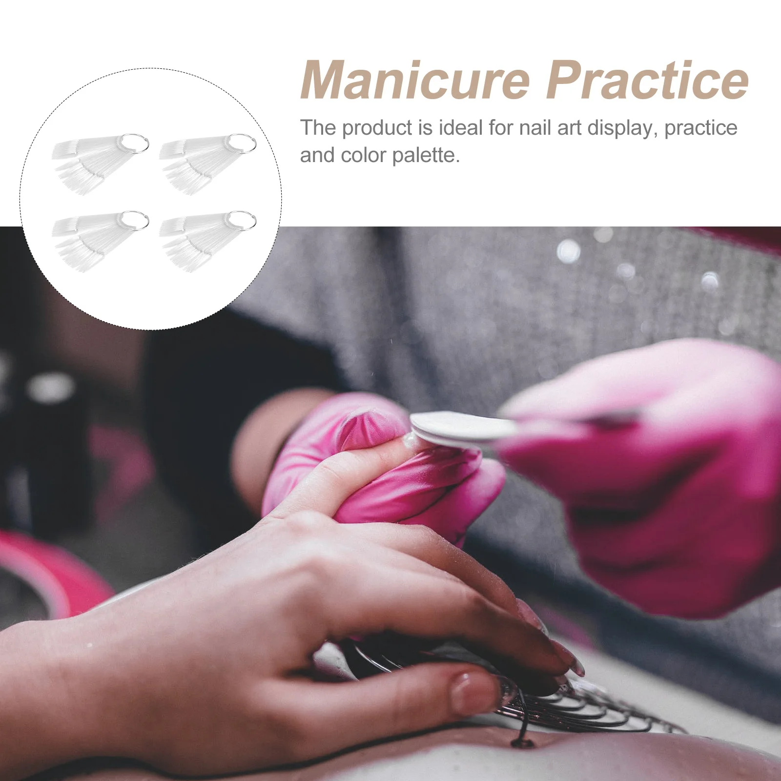 

4 комплекта цветных пластинок для ногтей, гладкие, без заусенцев, легкая палитра для практики ногтей, маникюрный инструмент «сделай сам»