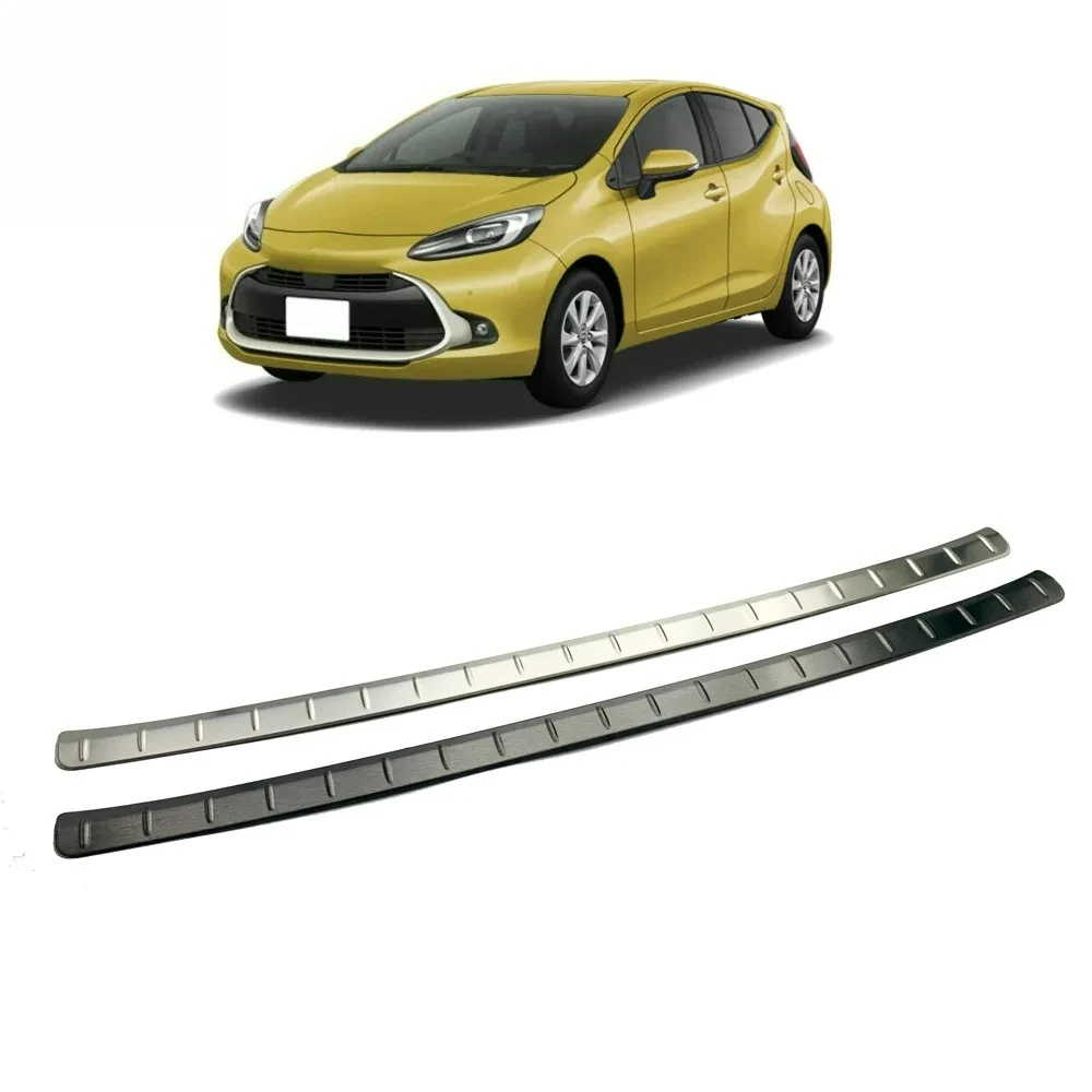 

FOR Toyota Aqua 2021 2022 2023 Stainless Steel Rear Bumper Protector Sill Trunk Inner outer guard plate Trim Car Styling