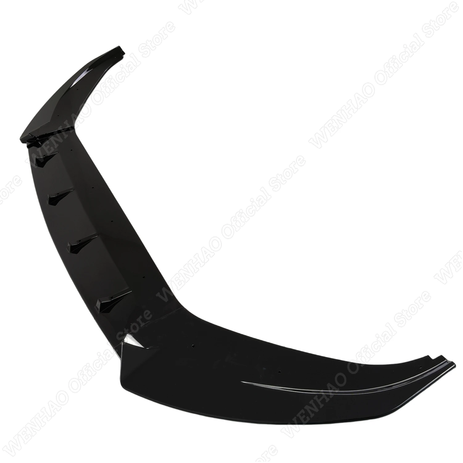 3Pcs ABS Gloss Black Car Front Bumper Spoiler Lip For Volkswagen VW Caddy MK4 2020 2021 2022 2023 2024 2025 Appearance  Auto Kit view 4