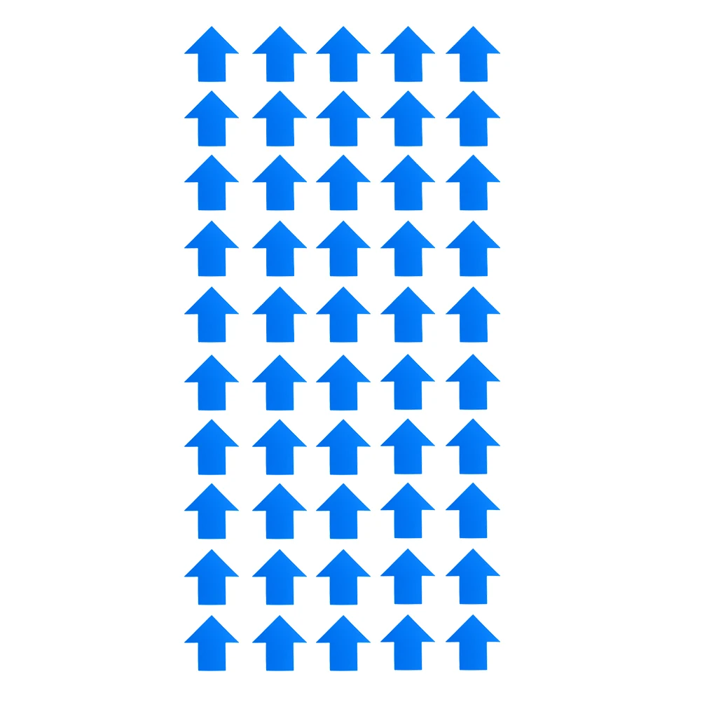 

50 Pcs Stickers Self Adhesive Directional Signs Copper Plate Indoor Outdoor Use Social Distancing Floor Decor