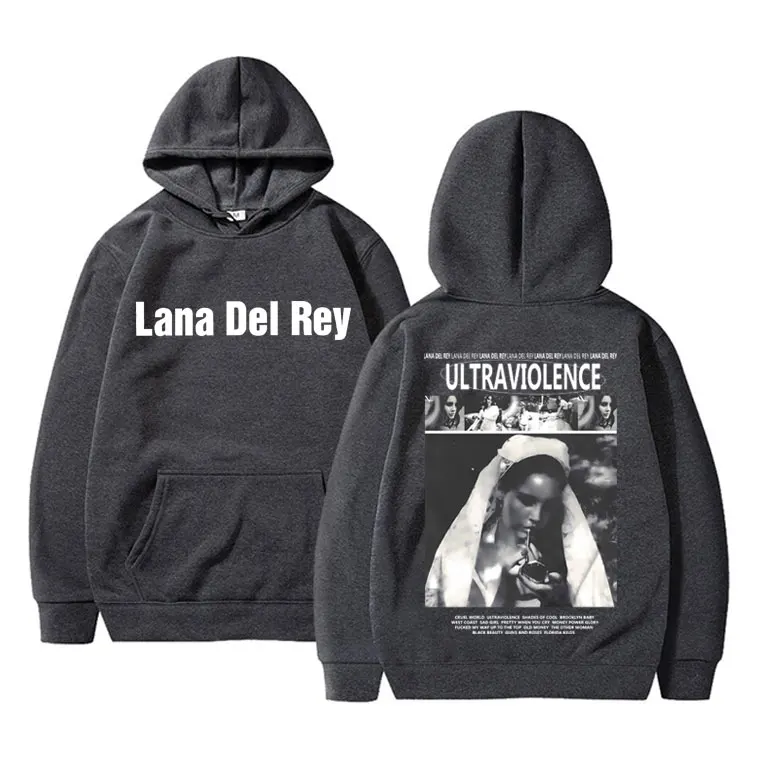 Best Famous Lana Del Rey Ultraviolence Print Hoodie Men Women Hip Hop Oversized Sweatshirt Male Art Aesthetic Vintage Streetwear