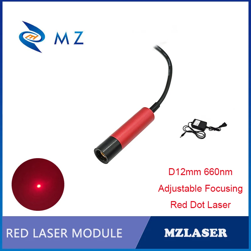 

Red Dot Laser Hot Selling Compact Adjustable Focusing D12mm 660nm 100mw 3V Laser Diode Module Glass Lens Industrial Grade