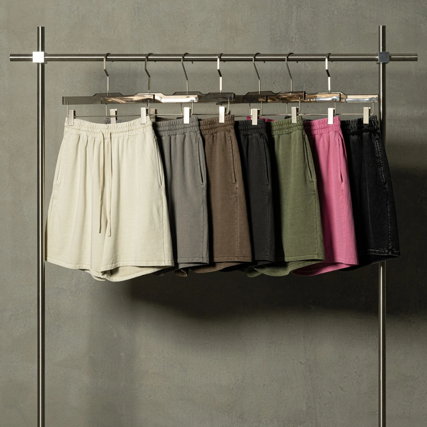 

Спортивные повседневные брюки Waed для мужчин и женщин, свободные однотонные летние брюки с пятью точками, американский ретро, High Street, синий узор