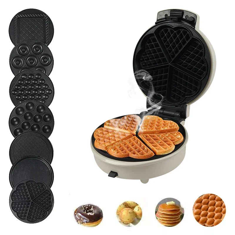 220V Indulge Your Sweet Tooth with this Multi-functional Waffle, Doughnut and Cake Maker