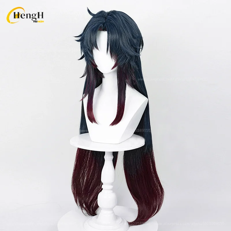 In Stock Blade Synthetic Wig Anime HSR Unisex Long 100cm Blue Gradient Deep Red Cosplay Wig Heat Resistant Hair Party 2024 Wigs