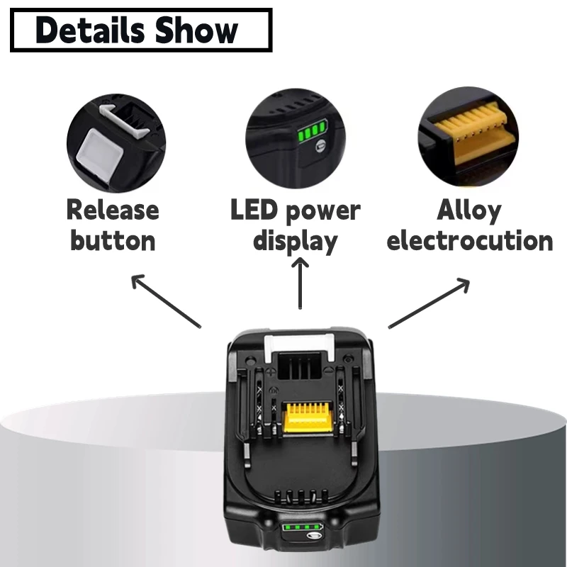 Akumulator litowo-jonowy 14.4V 4/5/6Ah zamiennik do Makita akumulator 14v BL1440 LXT200 BDF340 TD131D z ładowarka LED