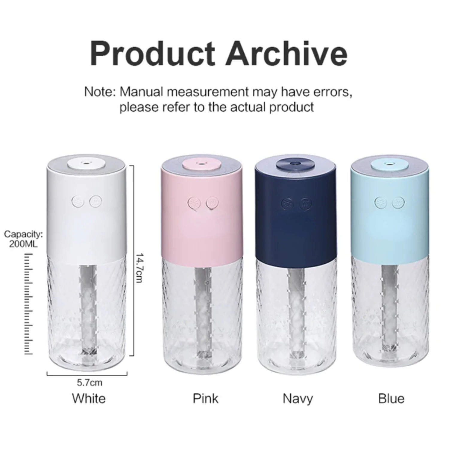 무선 미니 USB 공기 가습기 휴대용 충전식 디퓨저 초음파 가습기 분무기 분무기 정수기 컬러 라이트