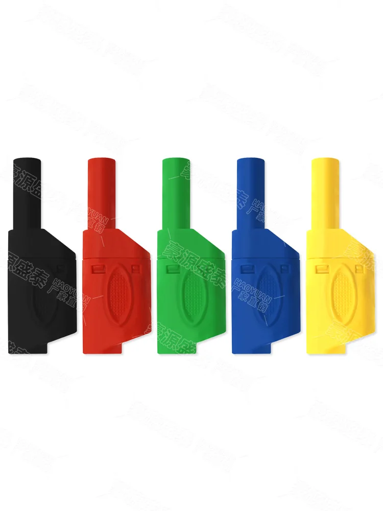 4mm safety sheathed high-voltage banana plug assembly type stackable and continuous insertion lantern flower test head image 5