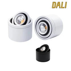 Dali DT6/DT8 Dimmable LED ceiling Anti-glare COB spotlights Down light 5W7W 12W 360° rotation AC220V-265V aluminum Home business