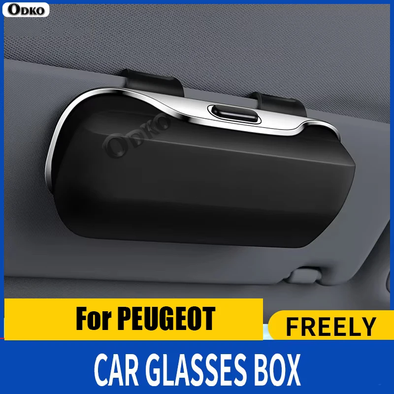 

For Peugeot 106 107 206 208 306 207 307 406 407 Car Visor Sunglasses Glasses Case Glasses Holder Sun Visor Clip-On Eyeglass Case