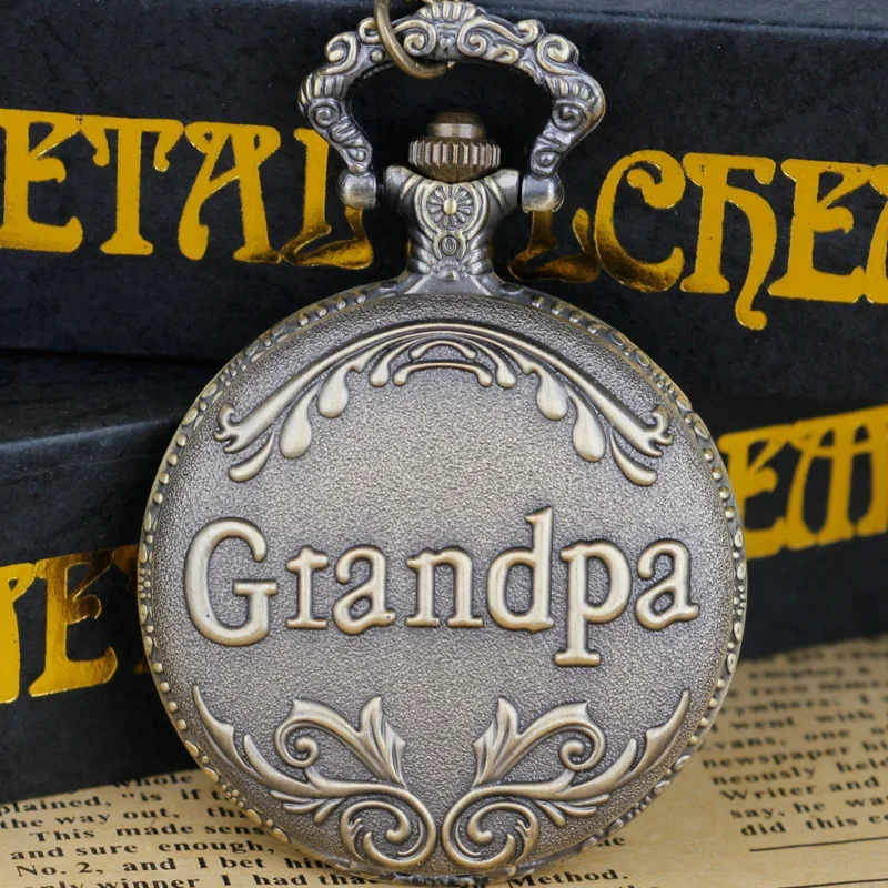 Grandpa Quartz Pocket Watches Necklace Pendant Pocket Watches Art Collectibles best Gifts for Grandma Fob watch