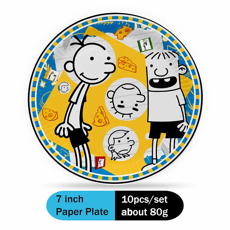 Disney Diary Of A Wimpy Kid Plate Napkin Cake Topper Balloon Banner Party Supplie Favor Decor Tableware Birthday Kid Novelty Toy