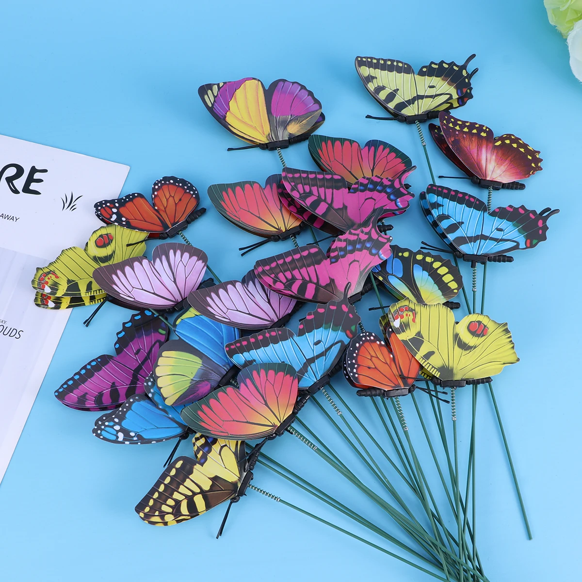 

50pcs Artificial Butterfly Decor 7Cm Pvc Grassland Butterfly Decor For Home Garden Store Diy Craft Party Photo Prop Suitable For