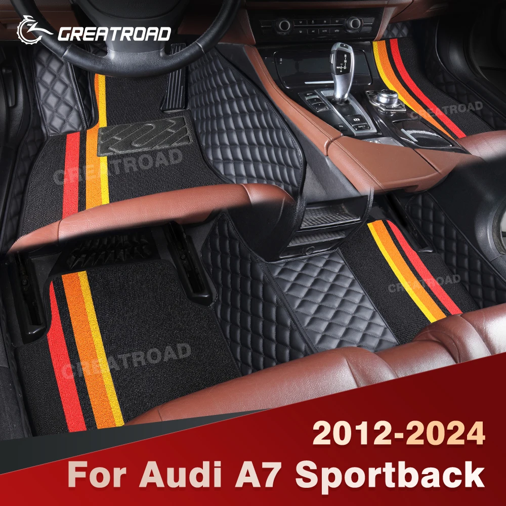 

Для Audi A7 Sportback 2012-2024 двухслойные автомобильные коврики на заказ, автомобильный ковер, аксессуары для интерьера