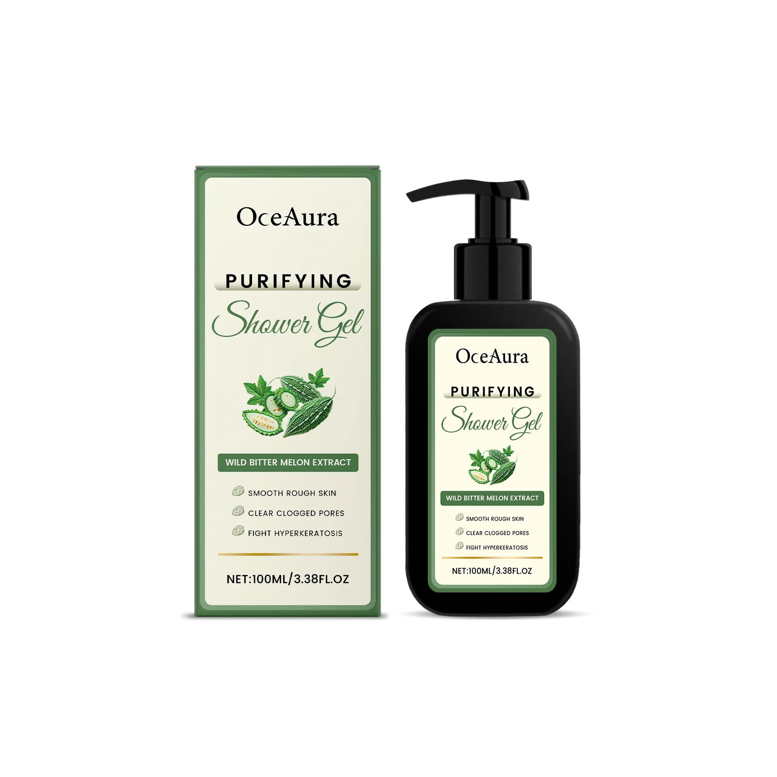 

Purifying Shower Gel with Wild Bitter Melon Extract - Deep Cleanses Pores & Smooths Rough Skin - 100ml