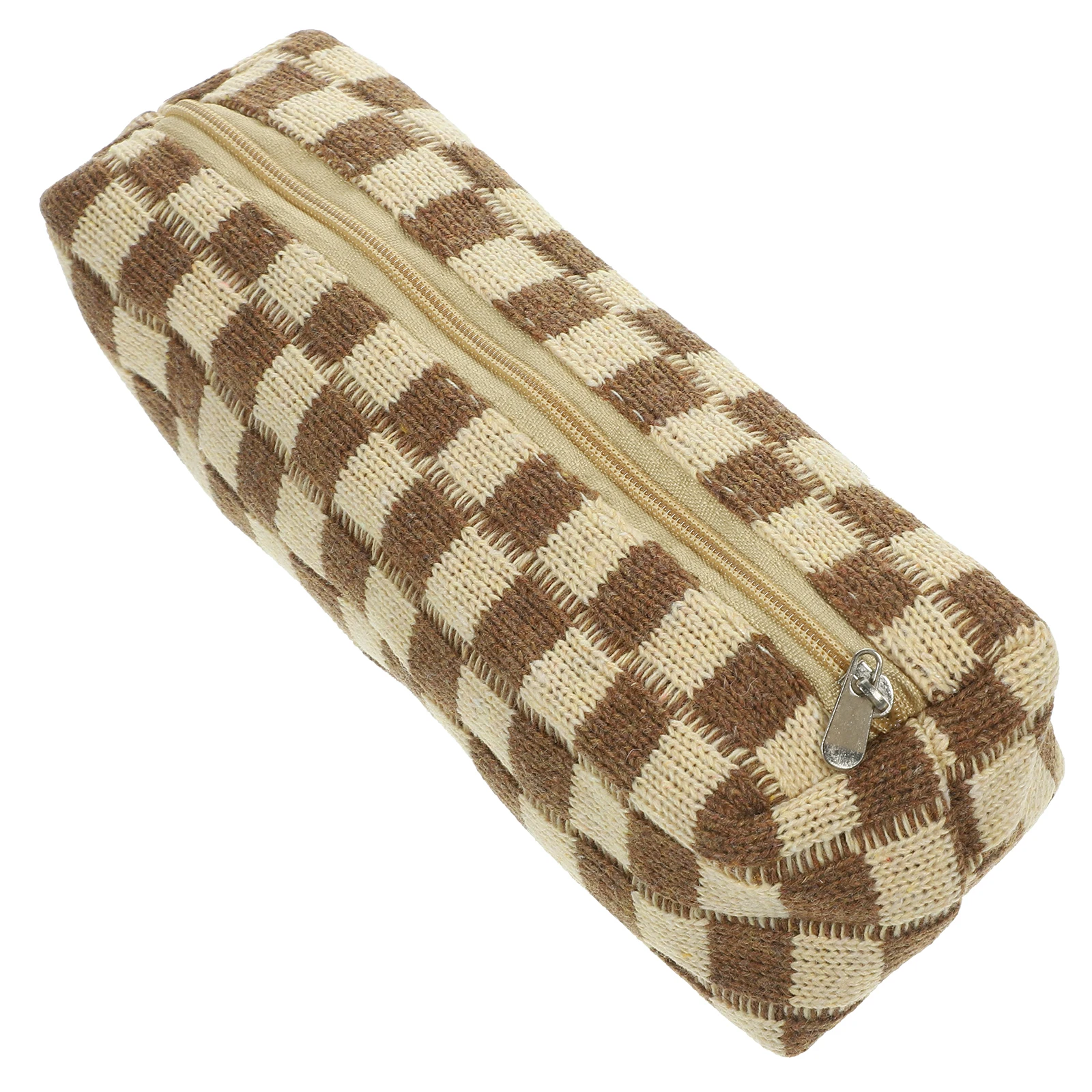 حقيبة أقلام رصاص على شكل شطرنج صغيرة الحجم وسعة كبيرة وخفيفة الوزن ومنظم قرطاسية محمول للطلاب والفنانين بسحاب