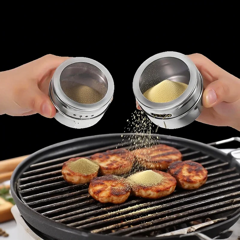 

Магнитная присоска из нержавеющей стали, кухонная банка для приправ, бытовой настенный комбинированный набор бутылок для приправ