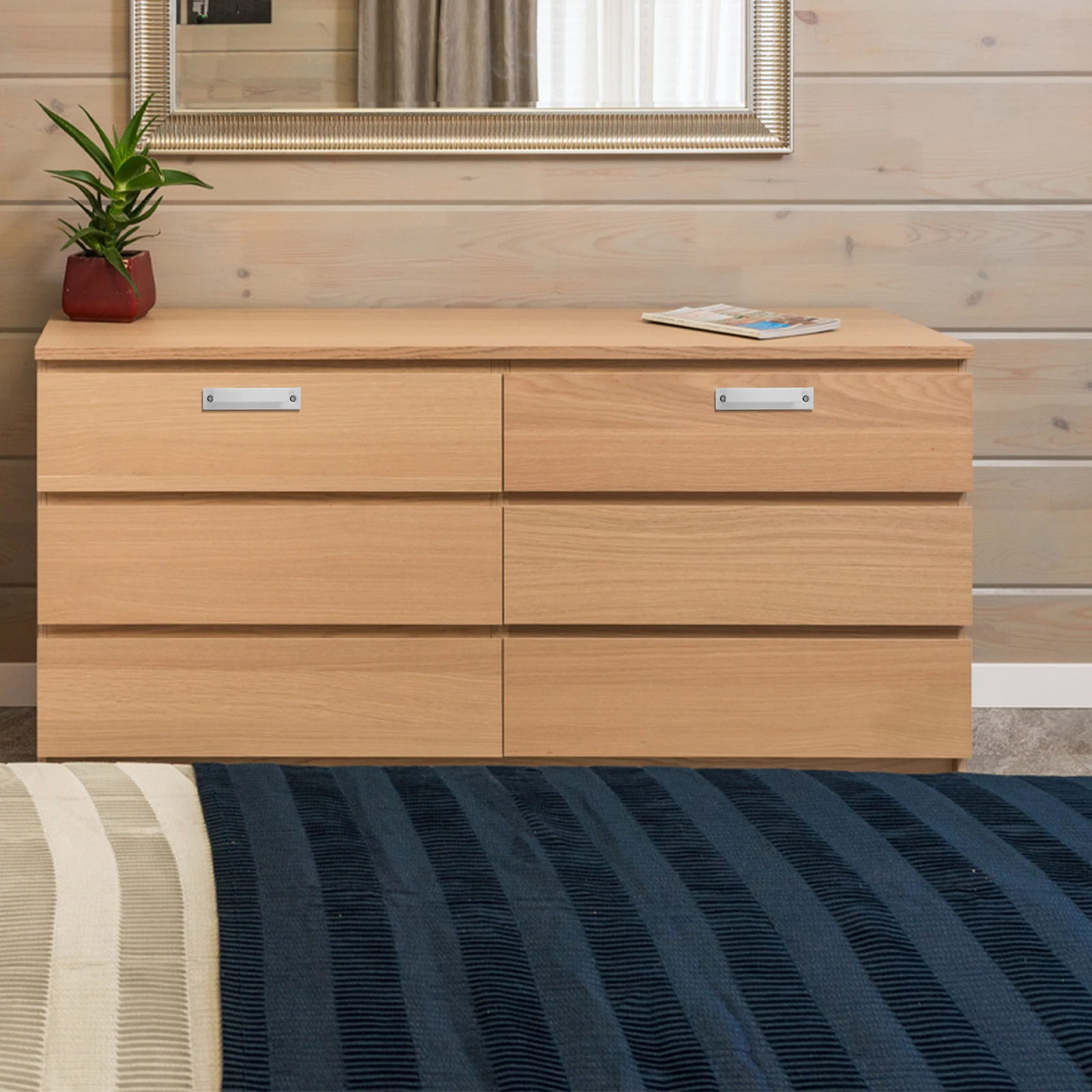 

1 set 1 Set Cabinet Handle Aluminum Alloy Dresser Drawer Pull Handle For Kitchen Cupboard Closet Decorative niture Small