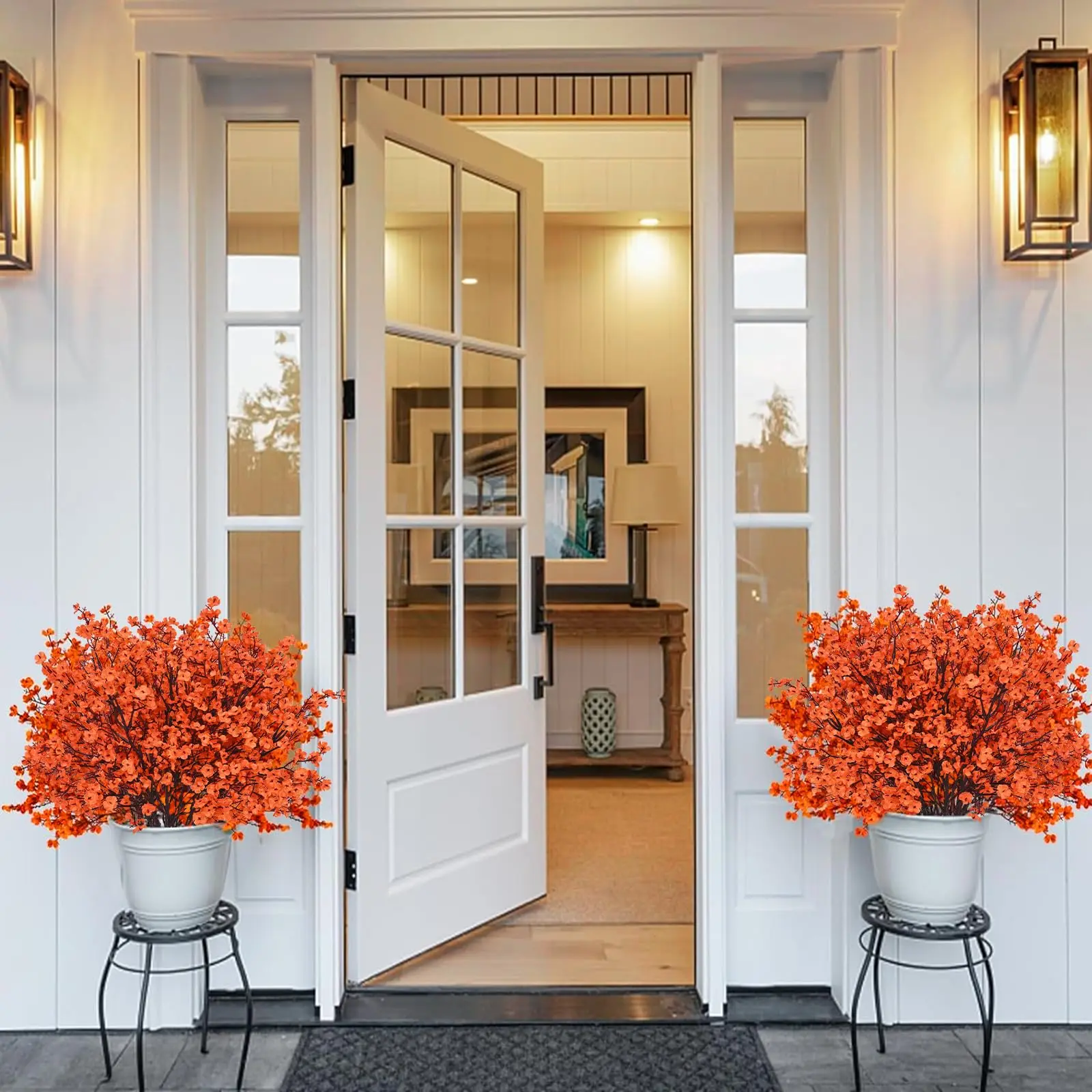 3/1 قطعة تنفس الأطفال الخريف الزهور الاصطناعية النباتات وهمية للمنزل الزفاف محور الجدول عيد الشكر زينة الخريف #6