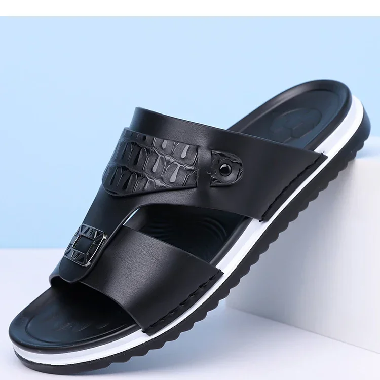 Herren-Sommer-Slipper, bequem, atmungsaktiv, modisch, schlicht, für den Außenbereich, verschleißfest, weiche Unterseite, lässige Sandalen-DH5306 – Detail 19