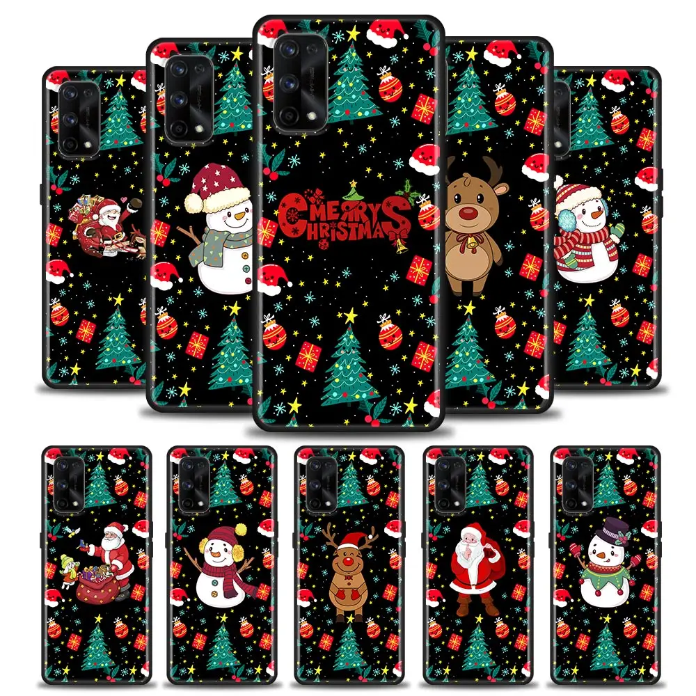 Merry Christmas Gift Santa Claus Funda Case For Realme GT 2 Pro Master Neo2 NARZO 50 50I 50A 5G C35 C33 C31 C30 C21 Case Shell