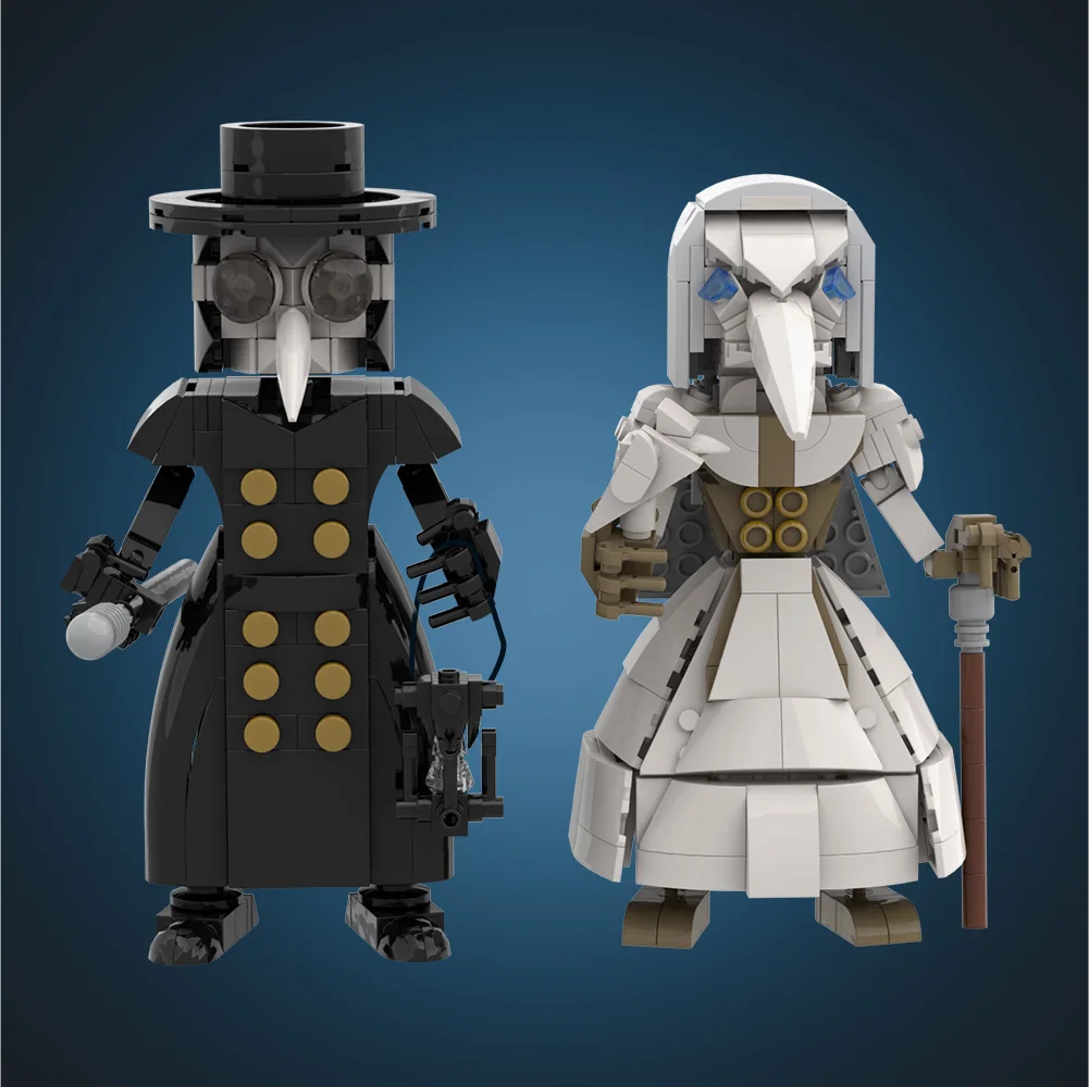 

MOC Plague Doctor Bricks Model Plague Doctor Action Figures Creativity Building Blocks Assembly Toys Kids DIY Birthday Gifts
