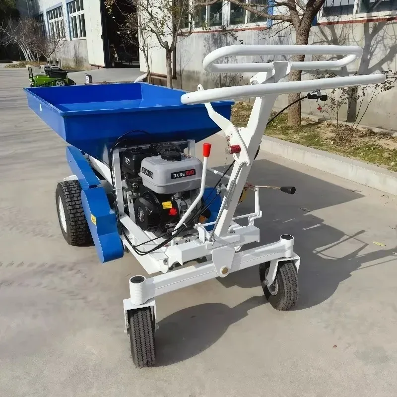 

High quality Ce certified self-propelled compost spreader hand push double tray adjustable lawn garden