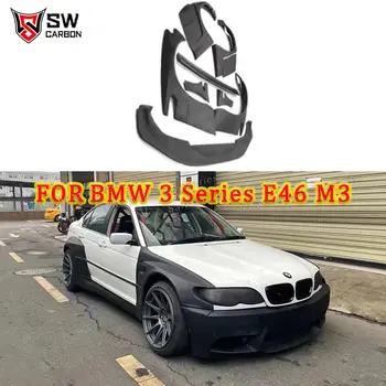 طقم هيكل عريض لسيارة BMW E46 M3 سيدان ببابين أو أربعة أبواب، مصنوع من مادة FRP، بتصميم Rocket Bunny، يشمل جناح أمامي، وجناح خلفي، وجناح صندوق السيارة. 10 best sales طقم هيكل سيارة BMW E46 - №2