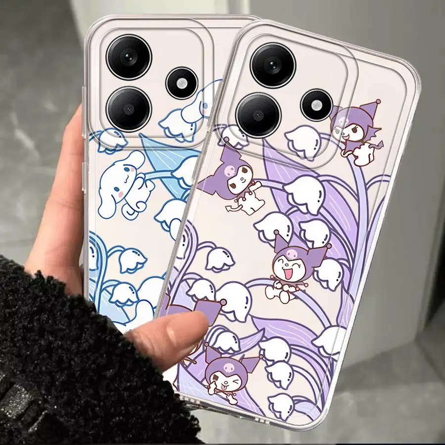 Sanrio Cinnamoroll Kuromi Clear Phone Cover Phone Case for Xiaomi Redmi Note 14 Pro Plus 11 13 12 10 11S 12S 10S A3x 13C A1 A2 view 3