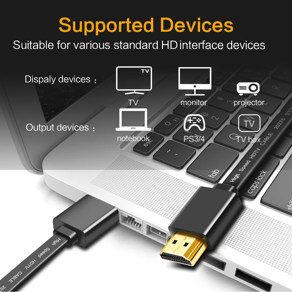 Cienkie HDMI kabel płaski pozłacana wtyczka wsparcie 1080p 3D 1M 1.5M męski-mężczyzna HDMI kabel do HDTV PC XBOX DVD wysokiej projektor prędkości