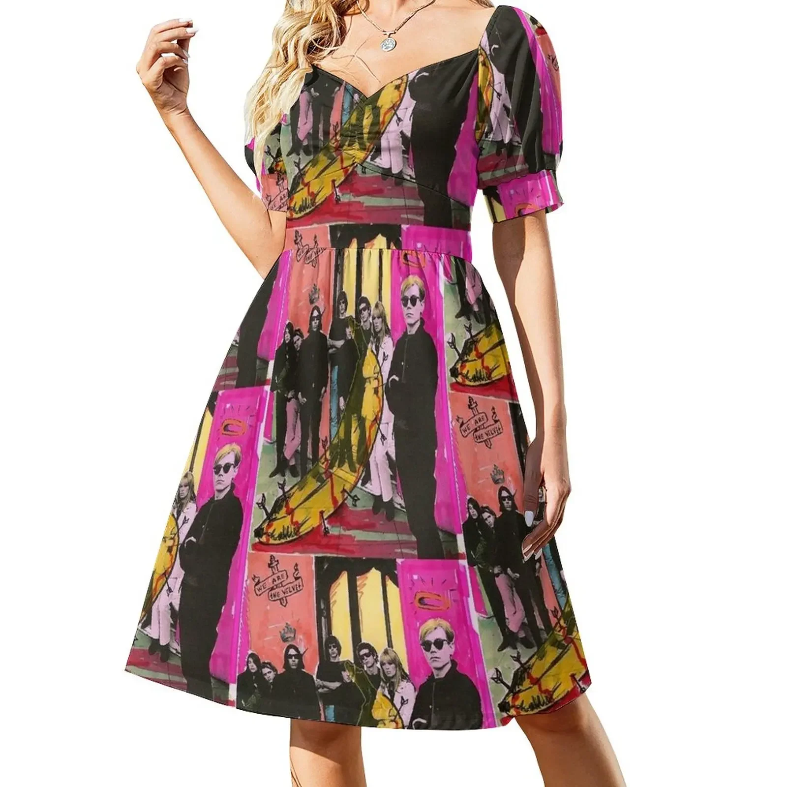 

Andy Warhol and the Velvet Underground Short-Sleeved Dress summer dress daily Women's summer dress