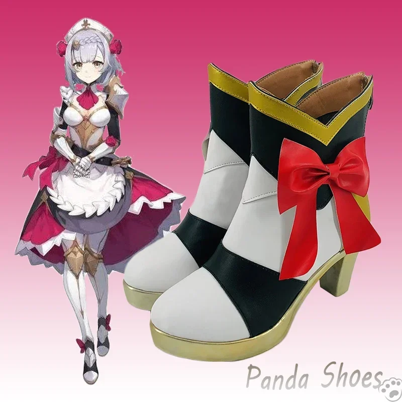 

Genshinimpact Noelle Обувь для косплея Аниме Игра Cos Сапоги Игра Noelle Косплей Костюм Опора Обувь для Con Halloween Party
