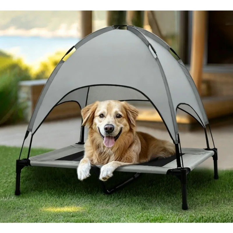 Summer sunshade outdoor medium and large dog beds, canopy elevated dog beds, tent dog beds, and pet marching beds